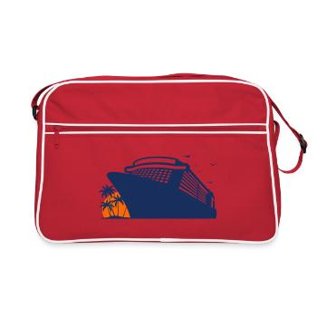 Croisière, Bateau De Croisière, Croisière - Sac Retro - rouge/blanc - Devant