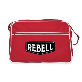 rebel dieb rowdy rebell bandit hustler gang crime - Retro Bag - red/white - Front