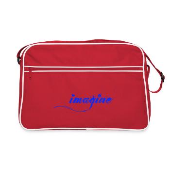 Imagine - Retro Tasche - Rot/Weiß - Vorne