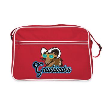 Graubünden Capricorn Style - Retro Bag - red/white - Front