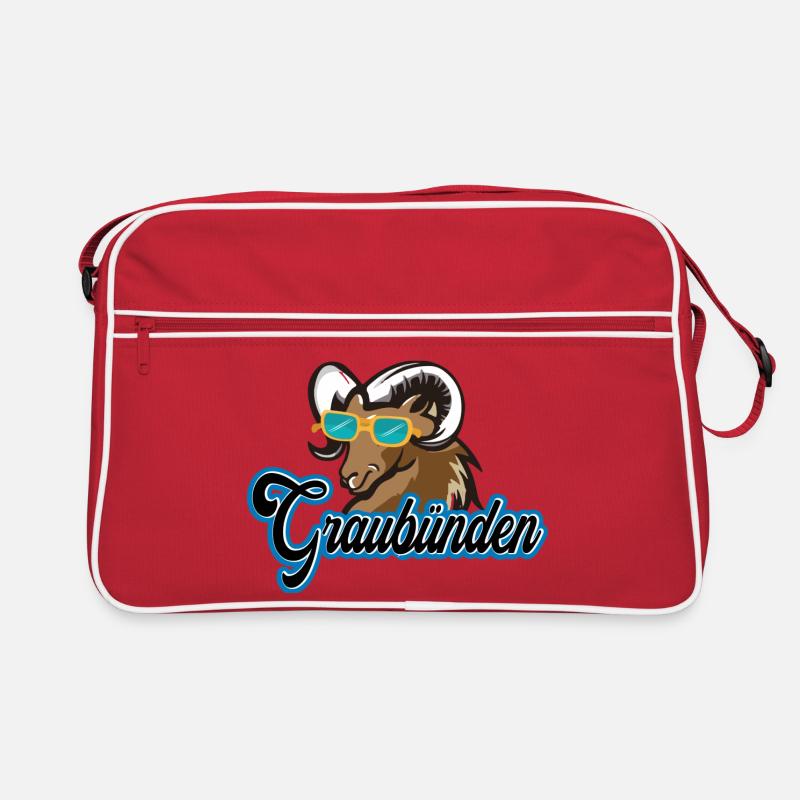 Graubünden Steinbock Stil Retro Tasche