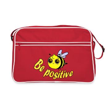 Abeille positive - Sac Retro - rouge/blanc - Devant