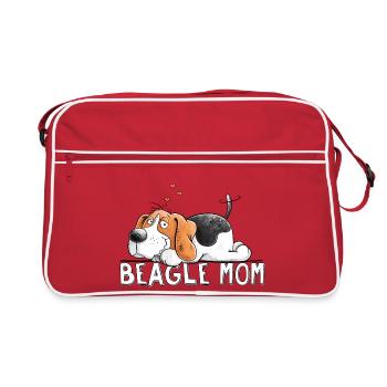 Beagle Mama I race de chien BD I Chien Renard - Sac Retro - rouge/blanc - Devant