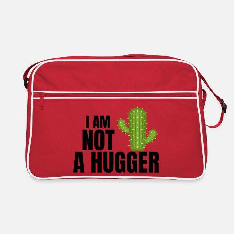 Ich bin kein Umarmer, Umarmer, Kaktus Retro Tasche