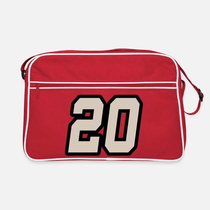 Nummer zwanzig 20 Retro Tasche