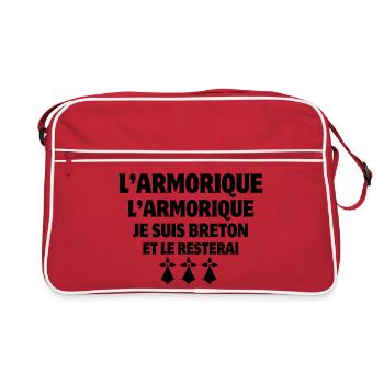Bretagne, je suis Breton, Armorique - Sac Retro - rouge/blanc - Devant