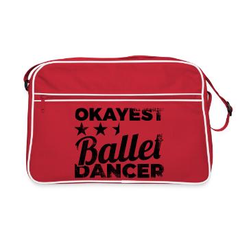 Average ballet dancer - Retro Bag - red/white - Front