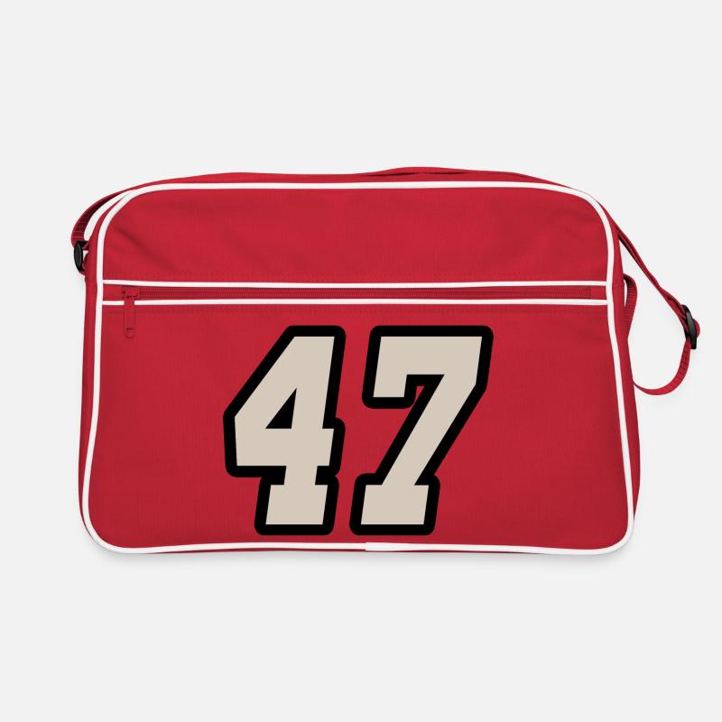 Nummer siebenundvierzig 47 Retro Tasche