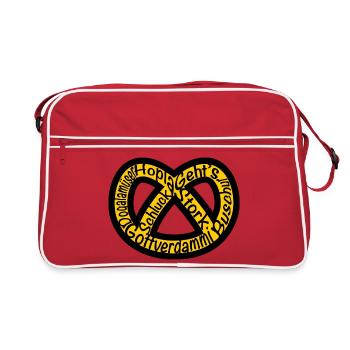 Brezel Elsass Ausdruck - Retro Tasche - Rot/Weiß - Vorne