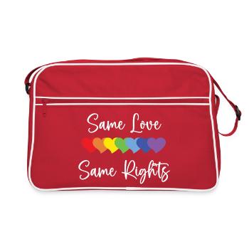 LGBTQ Pride Month - Same Love, Same Rights - Retro Bag - red/white - Front