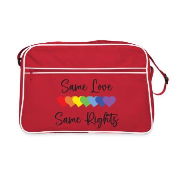LGBTQ Pride Month - Same Love, Same Rights - Retro Bag - red/white - Front