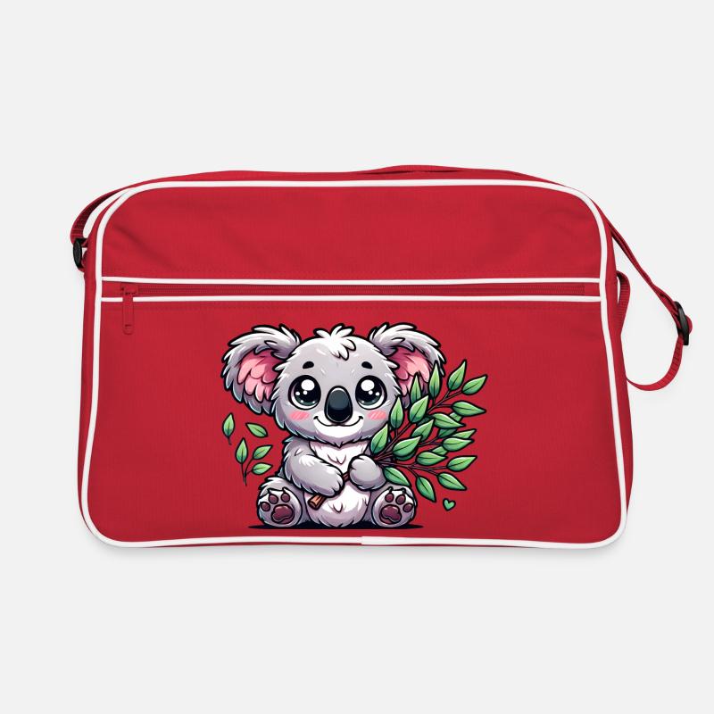The cute koala with a eucalyptus bouquet Retro Bag