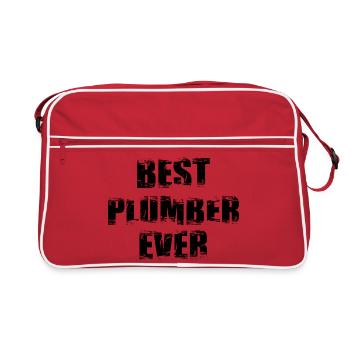 Meilleur mécanicien d’usine - Sac Retro - rouge/blanc - Devant