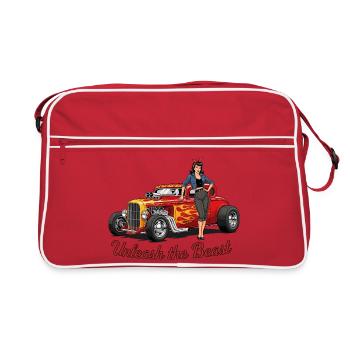 Rusty Hot Rod with Female Accompaniment - Retro Bag - red/white - Front