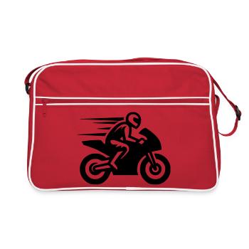 Moto de course Moto Moto Machine de course - Sac Retro - rouge/blanc - Devant
