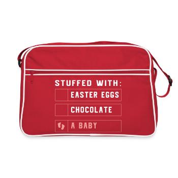 Gender Reveal Easter Mom-to-be - Retro Bag - red/white - Front