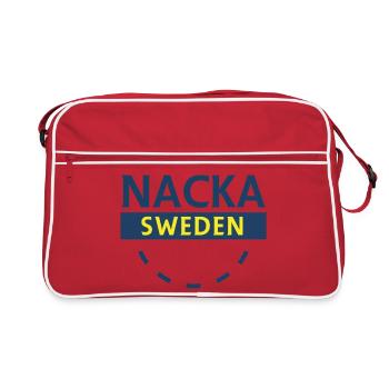 Nacka Sweden emblem - Retro Bag - red/white - Front