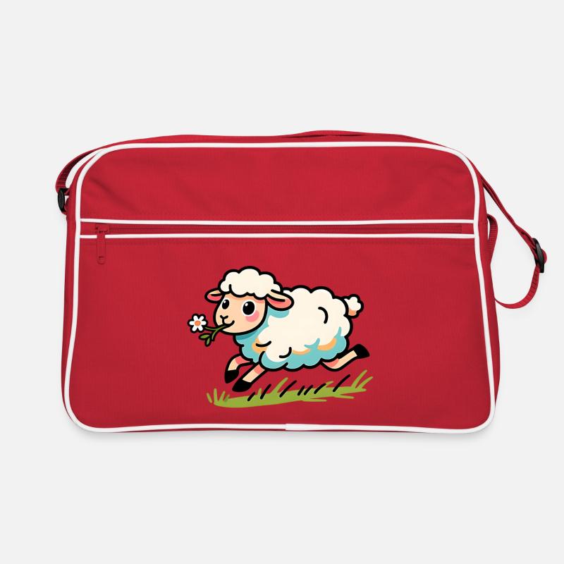 Lamb mutton in the meadow Retro Bag