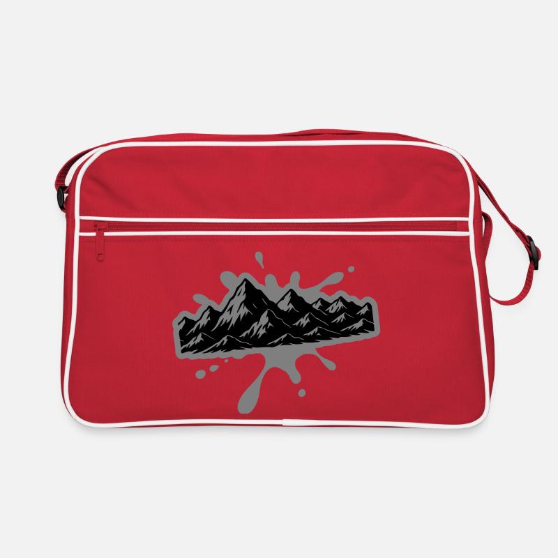 Berge Klecks Retro Tasche