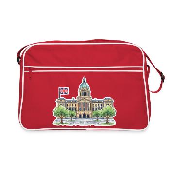 Birmingham Skyline Council House Victoria Sq Art - Retro Bag - red/white - Front