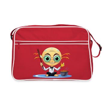 Zen Extraterrestrial Meditator - Retro Bag - red/white - Front