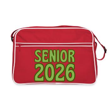 Art texte rétro vert 2026 Senior - Sac Retro - rouge/blanc - Devant