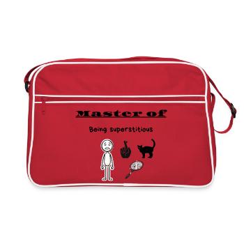 Master of Being superstitious - Retro Bag - red/white - Front