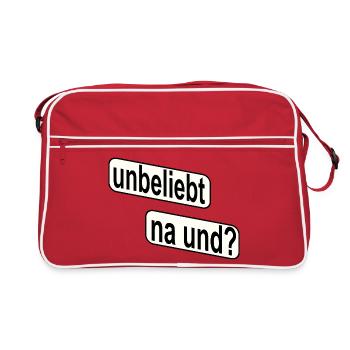 Unpopular So what? Rebellious statement - Retro Bag - red/white - Front