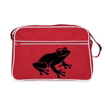 Frog Icon - Retro Bag - red/white - Front