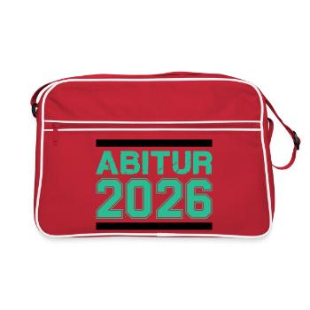 Abitur 2026 Graduation – Rough Finish - Retro Bag - red/white - Front