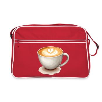 Coffee Cappuccino - Retro Bag - red/white - Front