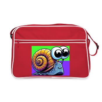 Escargot - Sac Retro - rouge/blanc - Devant