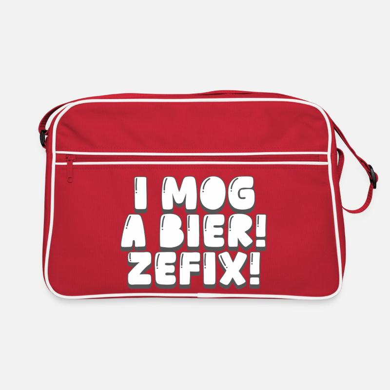 i mog a bier! zefix! Retro Tasche