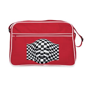 Face under cloth - Retro Bag - red/white - Front