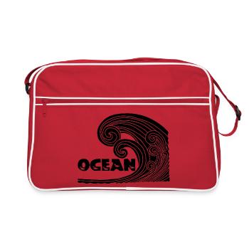 La vague noire - Sac Retro - rouge/blanc - Devant