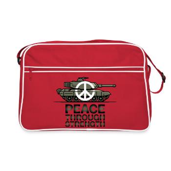 Peace Over Tanks Emblem - Retro Bag - red/white - Front