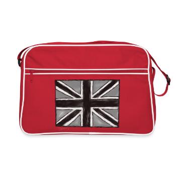 Art de l’Union Jack peint en gris - Sac Retro - rouge/blanc - Devant
