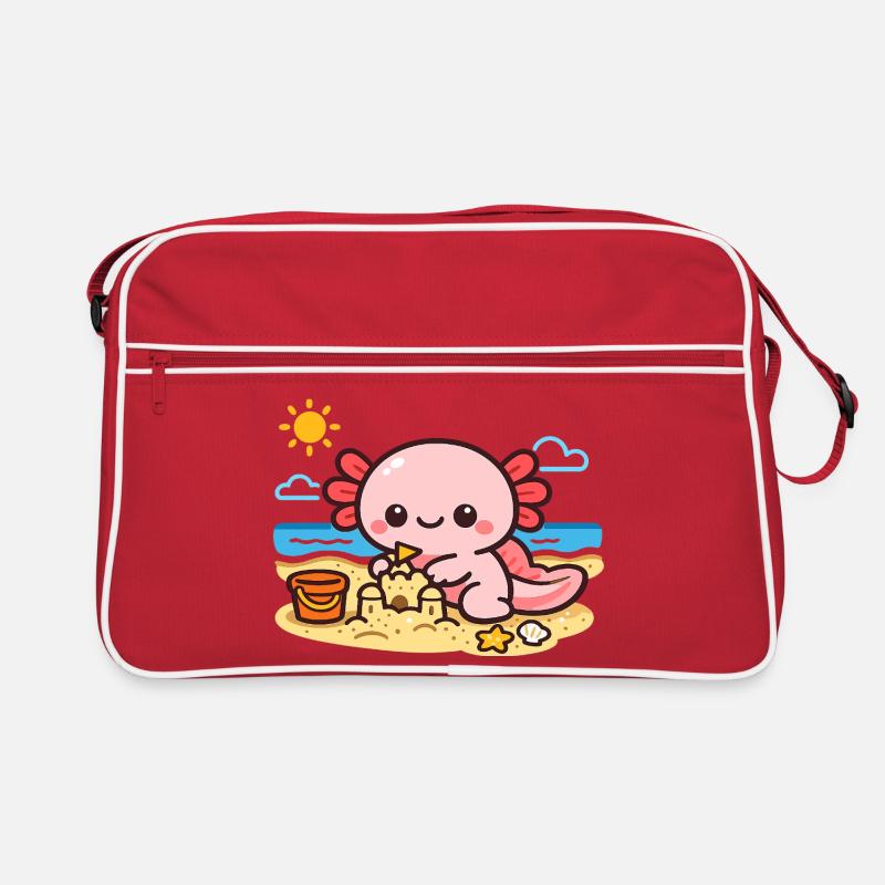 Un poulpe de plage de Kawaii construit un bac à sable Sac Retro