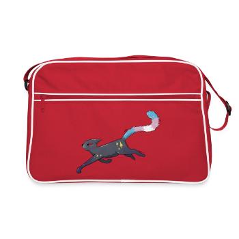 Süße Katze trans pride - Retro Tasche - Rot/Weiß - Vorne
