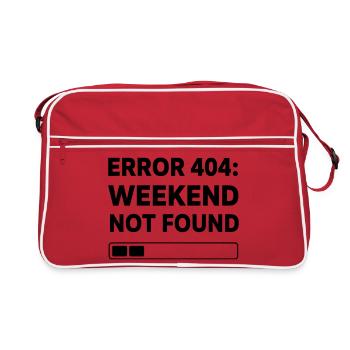 ERREUR 404 : WEEK-END NON TROUVÉ | Bureau et travail drôles - Sac Retro - rouge/blanc - Devant