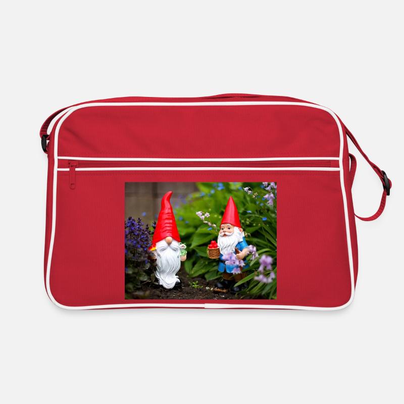 Gartenwichtel Rotkappe Szene Retro Tasche