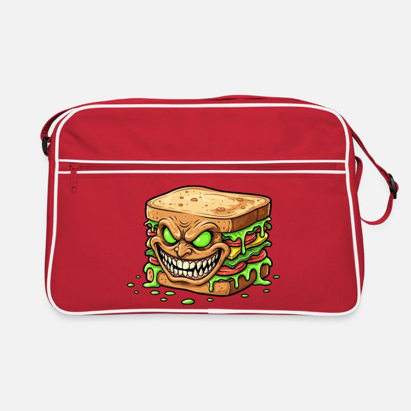 Spooky Sandwich Monster Retro Bag