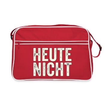Heute Nicht - Retro Tasche - Rot/Weiß - Vorne