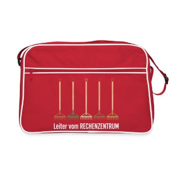 Rechenzentrum Gartenarbeit Landschftsgärtner - Retro Tasche - Rot/Weiß - Vorne