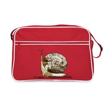 escargot - Sac Retro - rouge/blanc - Devant