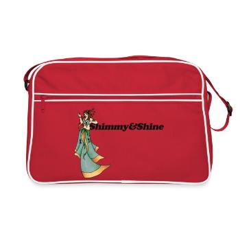 Shimmy Goddess in Green - Retro Bag - red/white - Front