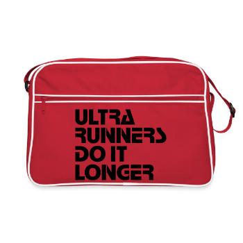 Ultra Runners Do It Longer Shirt - Retro Tasche - Rot/Weiß - Vorne