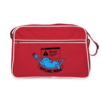 Offline-Modus / Trennung - Retro Tasche - Rot/Weiß - Vorne