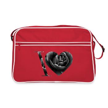 J'aime l'amour - Sac Retro - rouge/blanc - Devant