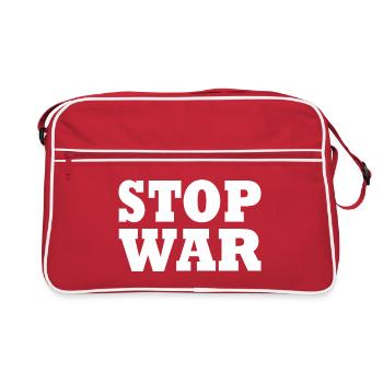 Stop war - Retro Bag - red/white - Front